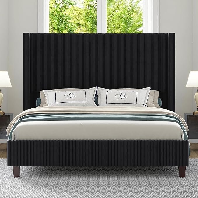 Modern Upholstered King Size Bed | Premium Fabric Bed