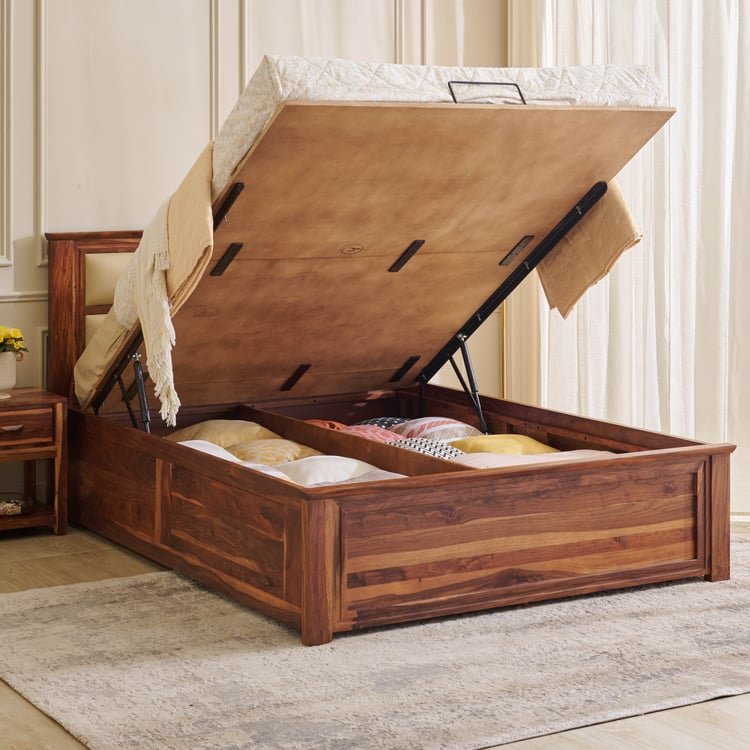 Bed Solid Wood Queen Bed with Hydraulic Storage
