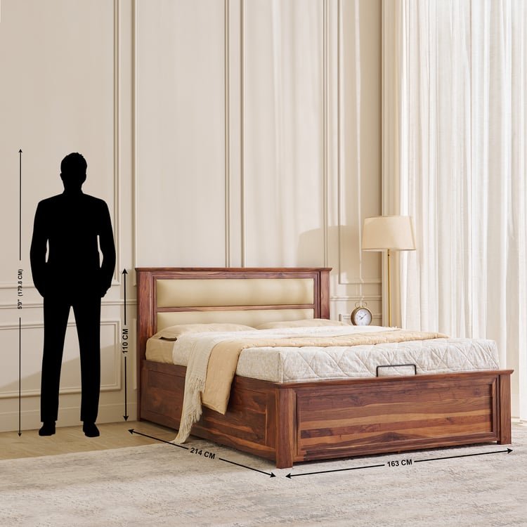 Bed Solid Wood Queen Bed with Hydraulic Storage