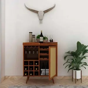 Syrus Solid Sheesham Wood Bar Unit