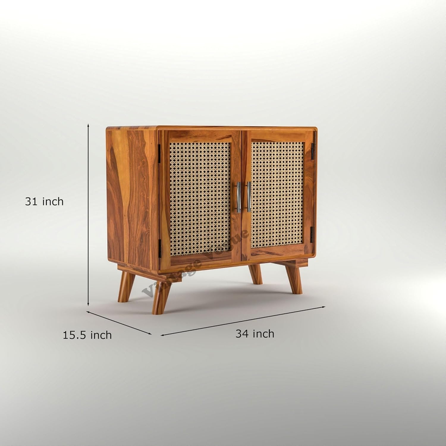 Cabinet with 2 Door & 2 Shelves Storage Cabinet