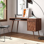 Barkwood Study Table with Storage