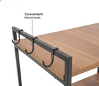 Mivra Microwave Stand With 2-Tier Kitchen Organizer Storage