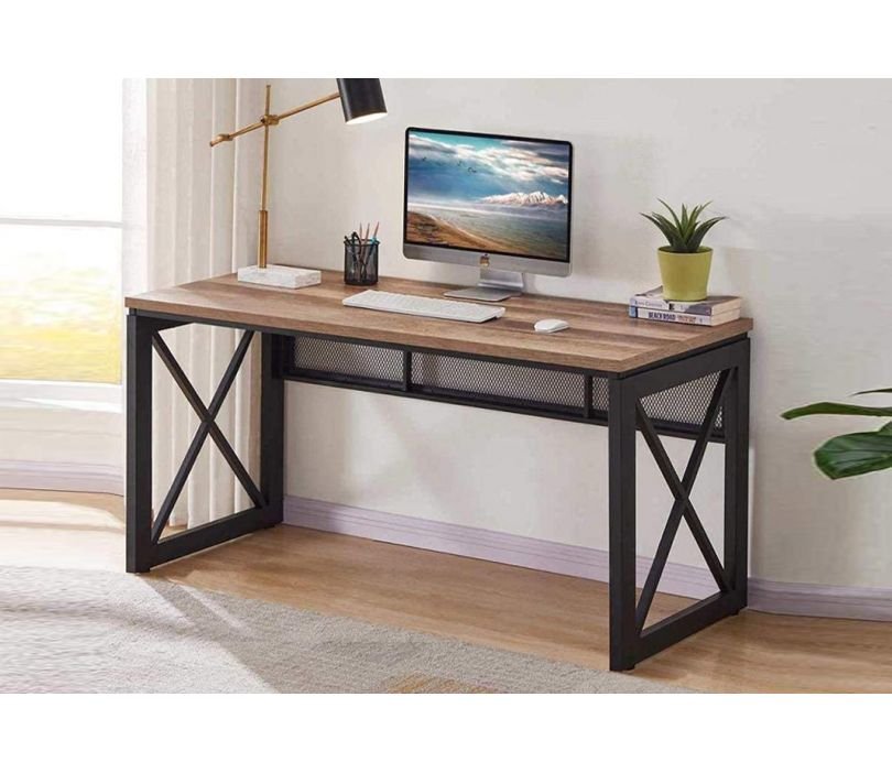 Zuno Wood and Metal Industrial Office Table