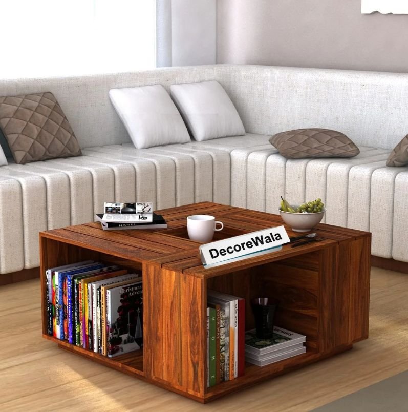 Caffina Solid Sheesham Wood Coffee Table
