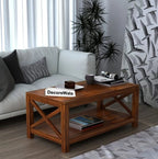 Caffiero Solid Sheesham Wood Coffee Table