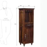 Calgary Solid Wood Bar Cabinet Modern Style