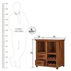 Jaipur Solid Sheesham Wood Wine Display Unit