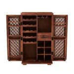 Cambrey Bar Cabinet Solid Wood Modern Style