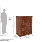 Auric Large Bar Cabinet Solid Wood Modern Style