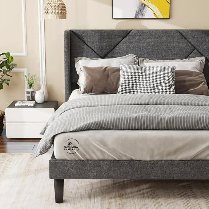 Modern Upholstered King Size Bed | Premium Fabric Bed