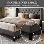 Modern Upholstered King Size Bed | Premium Fabric Bed