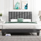 Modern Upholstered King Size Bed | Premium Fabric Bed
