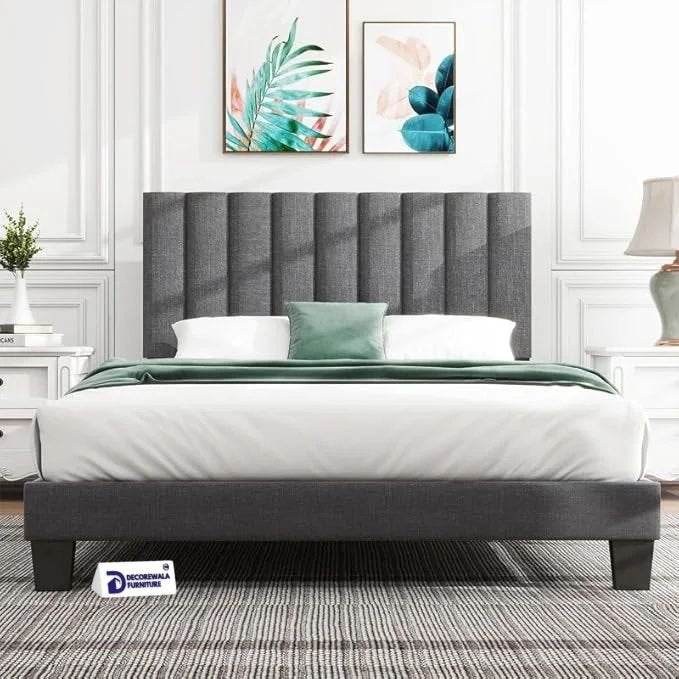 Modern Upholstered King Size Bed | Premium Fabric Bed