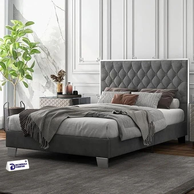 Modern Upholstered King Size Bed | Premium Fabric Bed