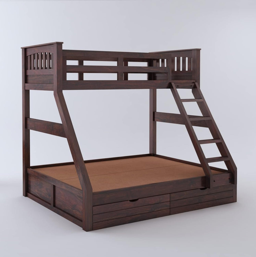Stackel Solid Sheesham Wood Bunk Bed