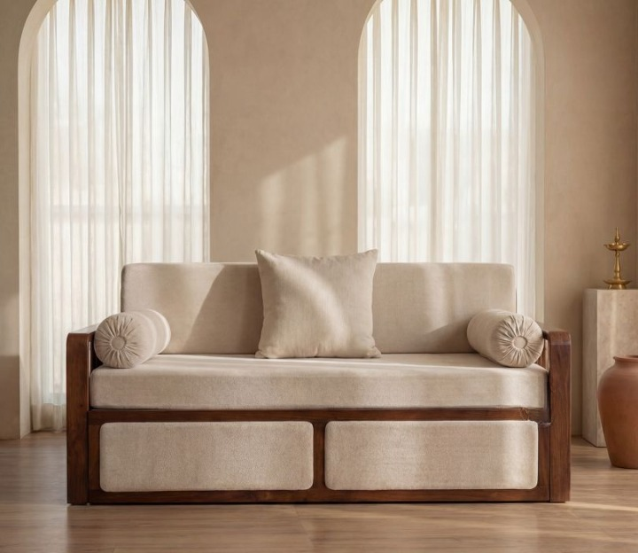 wooden sofa cum bed
