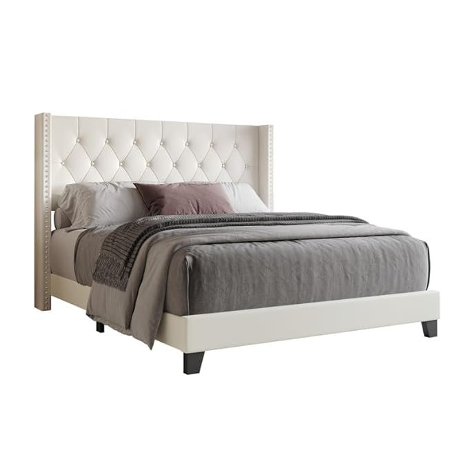 Upholstered King Size Bed for Bedroom | Upholestery Premium Fabric Bed