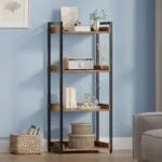 Rack Metal & Wood Book Shelf | Metal Frame Modern Book Shelf Rack