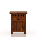Armania Bedside Table With Storage in Solid Sheesham Wood