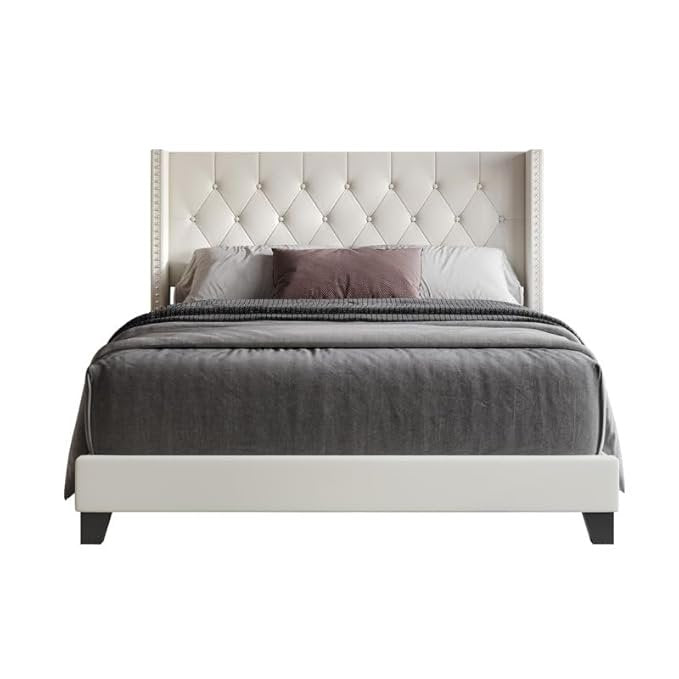 Upholstered King Size Bed for Bedroom | Upholestery Premium Fabric Bed