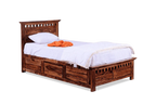 Solid Wood Kuber Single Bed With Storage