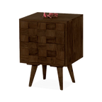 Solid Wood Million Bedside Table with 2 Drawers