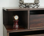 Rajkot Solid Wood Two Drawer Bedside Table with open Shelve