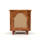 RattanBloom Solid Wood Bedside Table