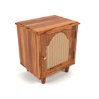RattanBloom Solid Wood Bedside Table
