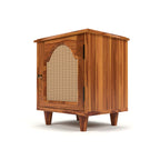 RattanBloom Solid Wood Bedside Table