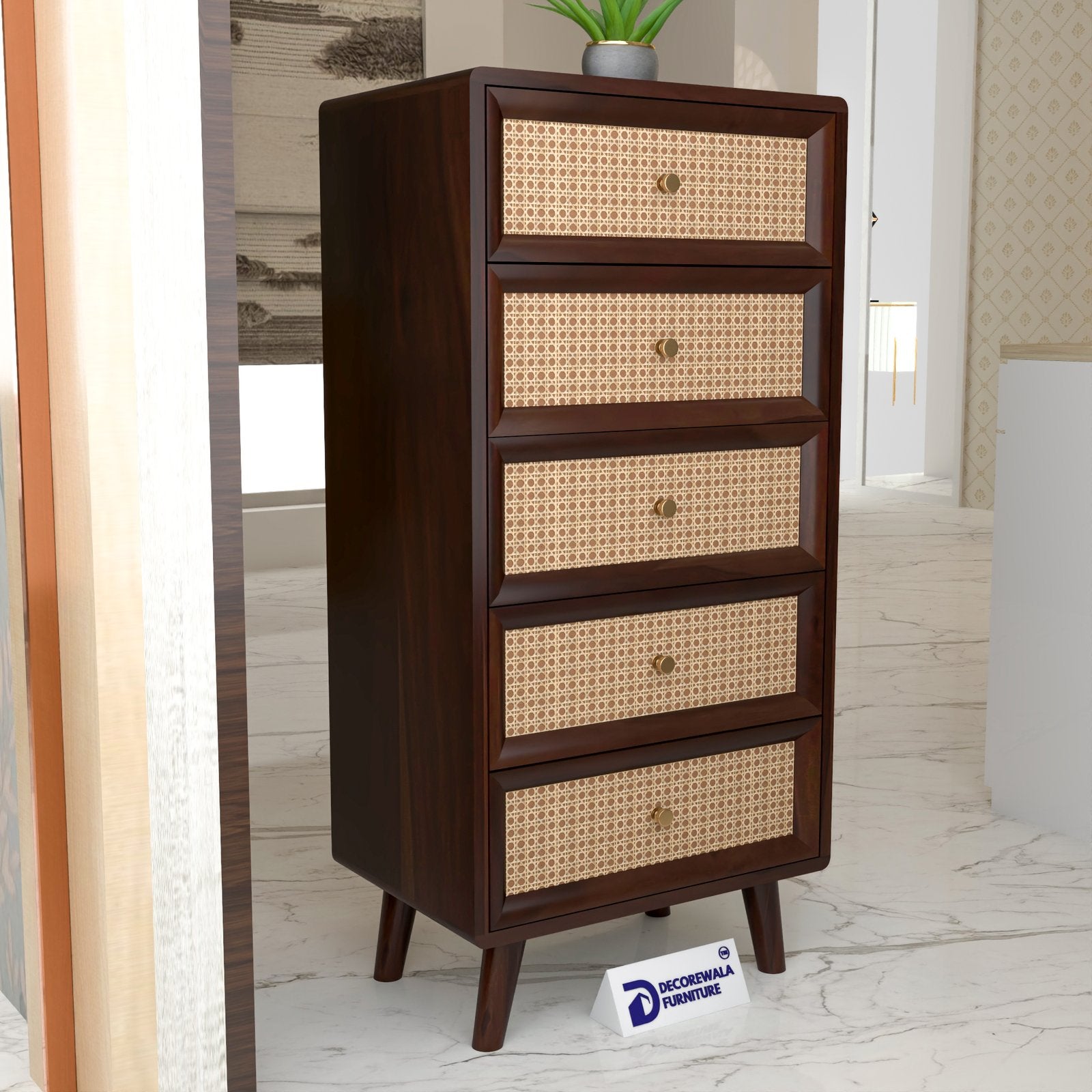 Cabinet with 5 Drawer Storage Cabinet