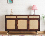 Boston Solid Wood Three Door and Three Drawer Sideboard Cabine