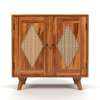 Drawlin Solid Wood  Rattan Cane  Chest of drawers