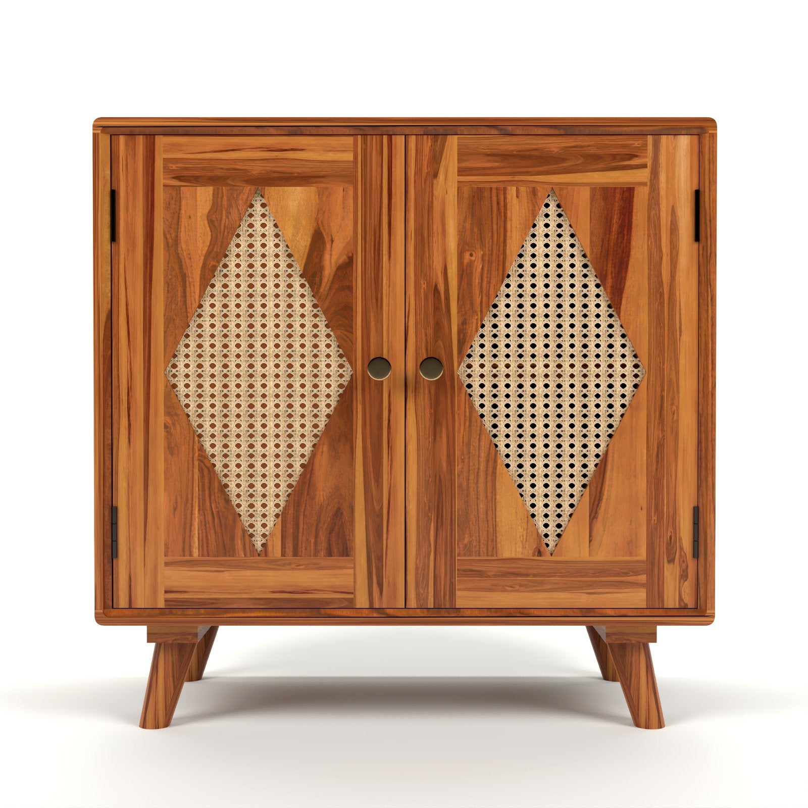 Drawlin Solid Wood  Rattan Cane  Chest of drawers