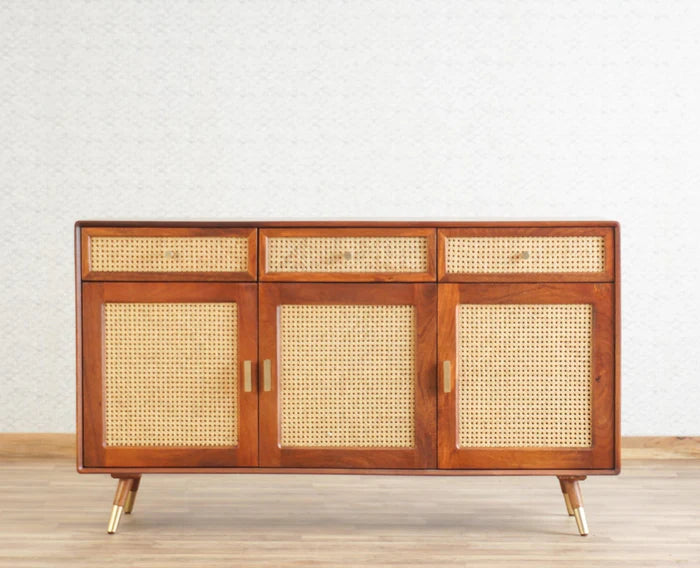 Boston Solid Wood Three Door and Three Drawer Sideboard Cabine