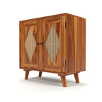 Drawlin Solid Wood  Rattan Cane  Chest of drawers