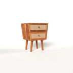 wooden bedside table 