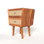 wooden bedside table 