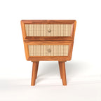 wooden bedside table 