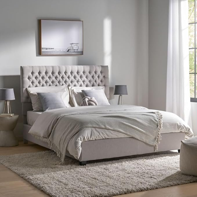 Modern Upholstered King Size Bed | Premium Fabric Bed