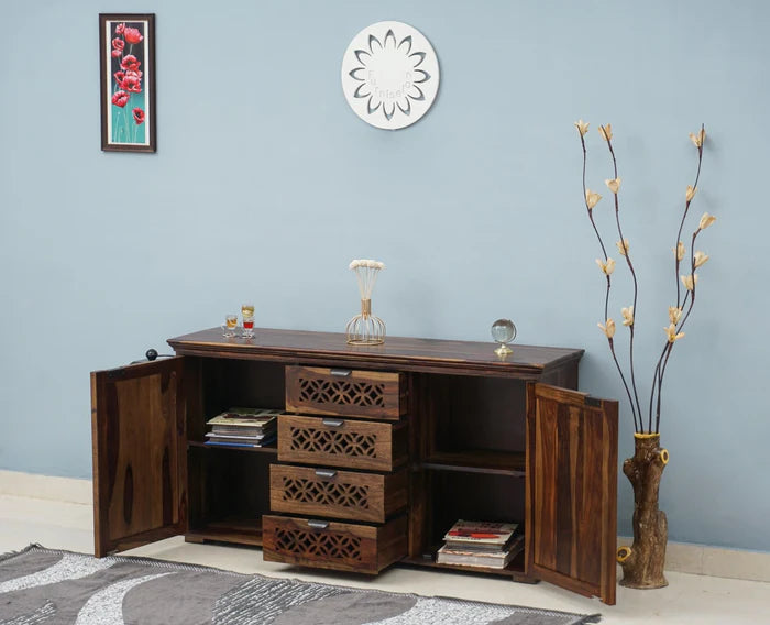 Godavari Sheesham Wood Sideboard with Four Drawers & Two Doors