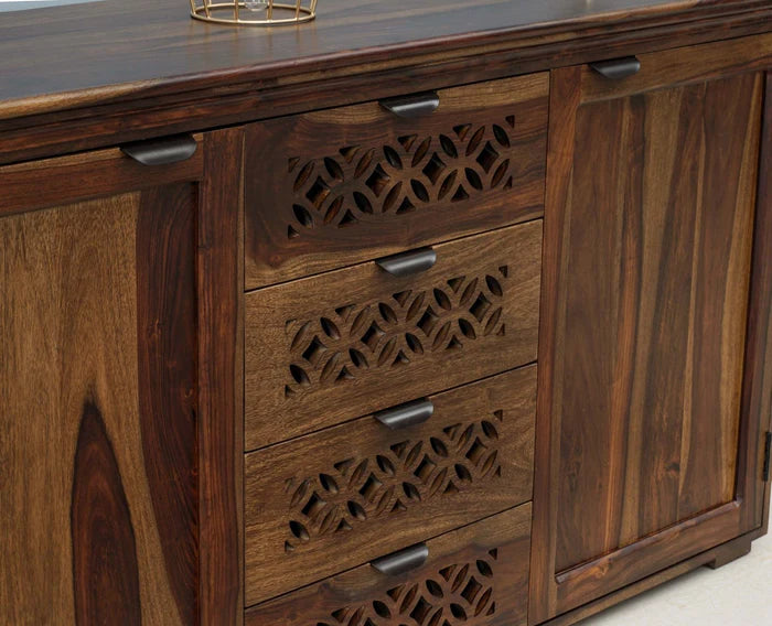 Godavari Sheesham Wood Sideboard with Four Drawers & Two Doors