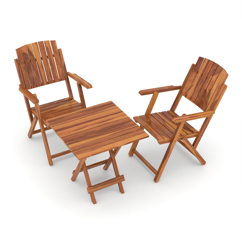 Wooden Lounge Chair with Matching Center Table