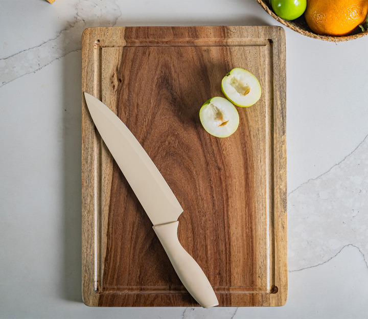 Naturaft Mango Wood Handcrafted Non Slip Chopping Board