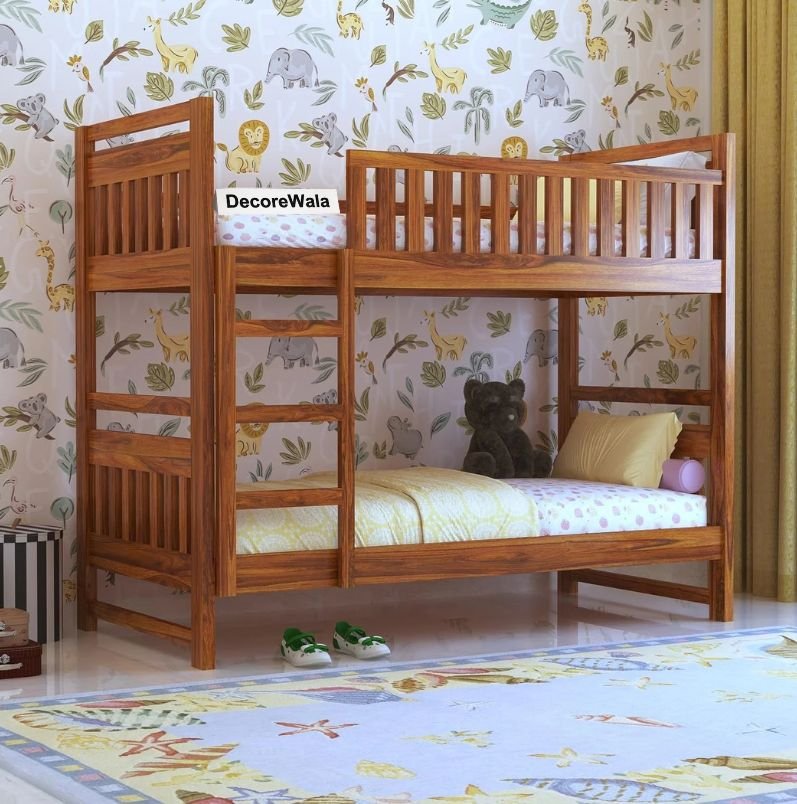 Timblyn Solid Sheesham Wood Bunk Bed (Without Storage)
