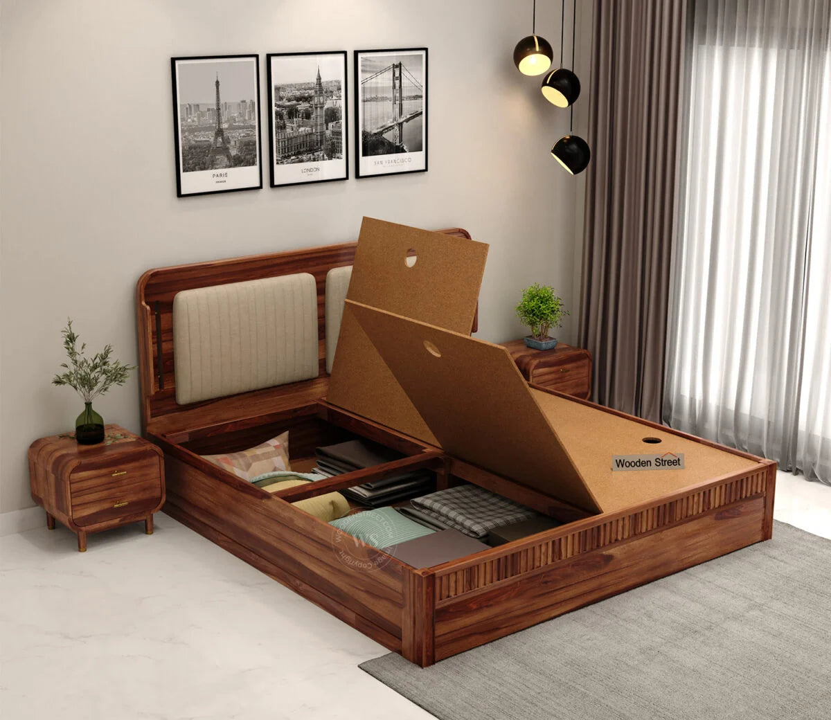 Slumbra Premium Sheesham Wood Bed