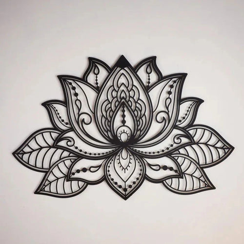 3D Lotus Mandala Metal Wall Art – Handcrafted Zen Decor
