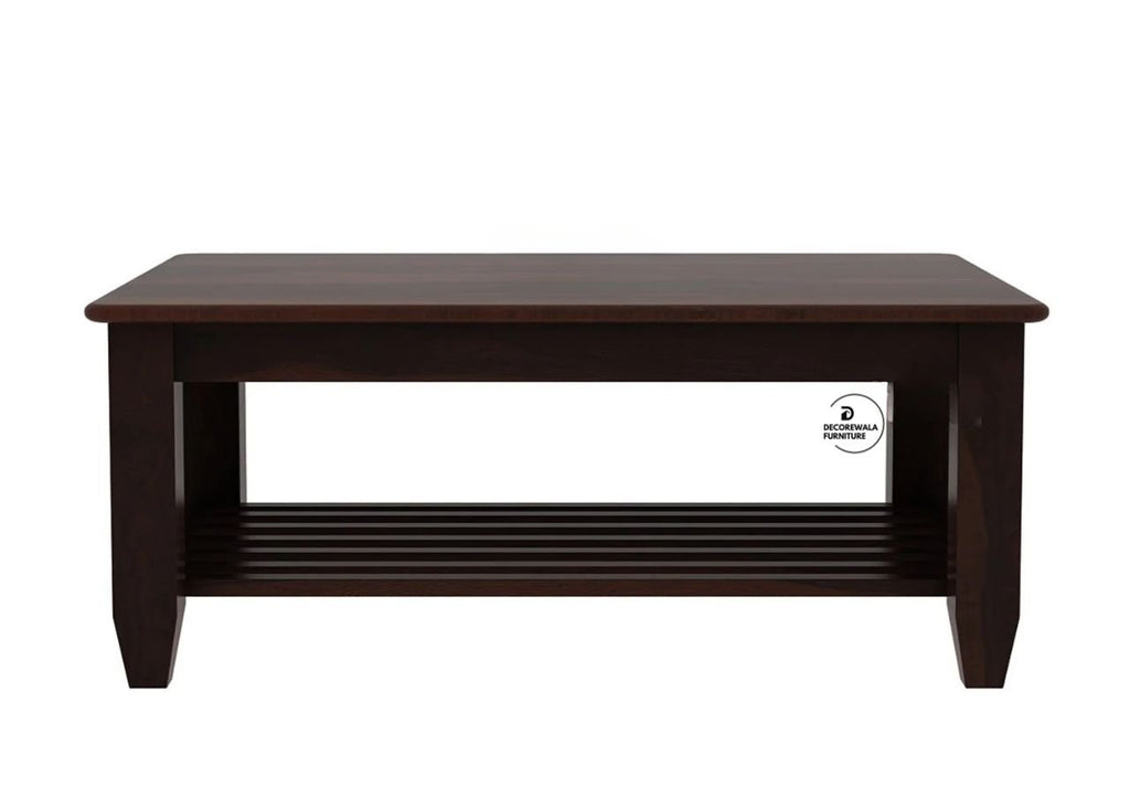 Quartz Sheesham Wood Coffee Table with Open Storage