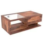 Arena Solid Wood Coffee Table 1 Drawer